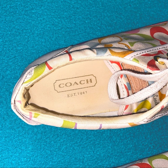 Coach Barrett Sneakers Multi Colored Size 9.5 - Picture 3 of 10